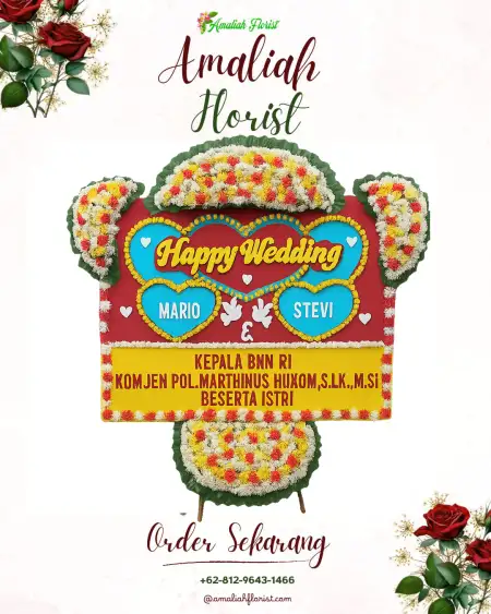 Papan Bunga Pernikahan Tunge